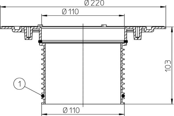 Aufstockelement mit Dichtflansch, inkl. O-Ring  HL85N